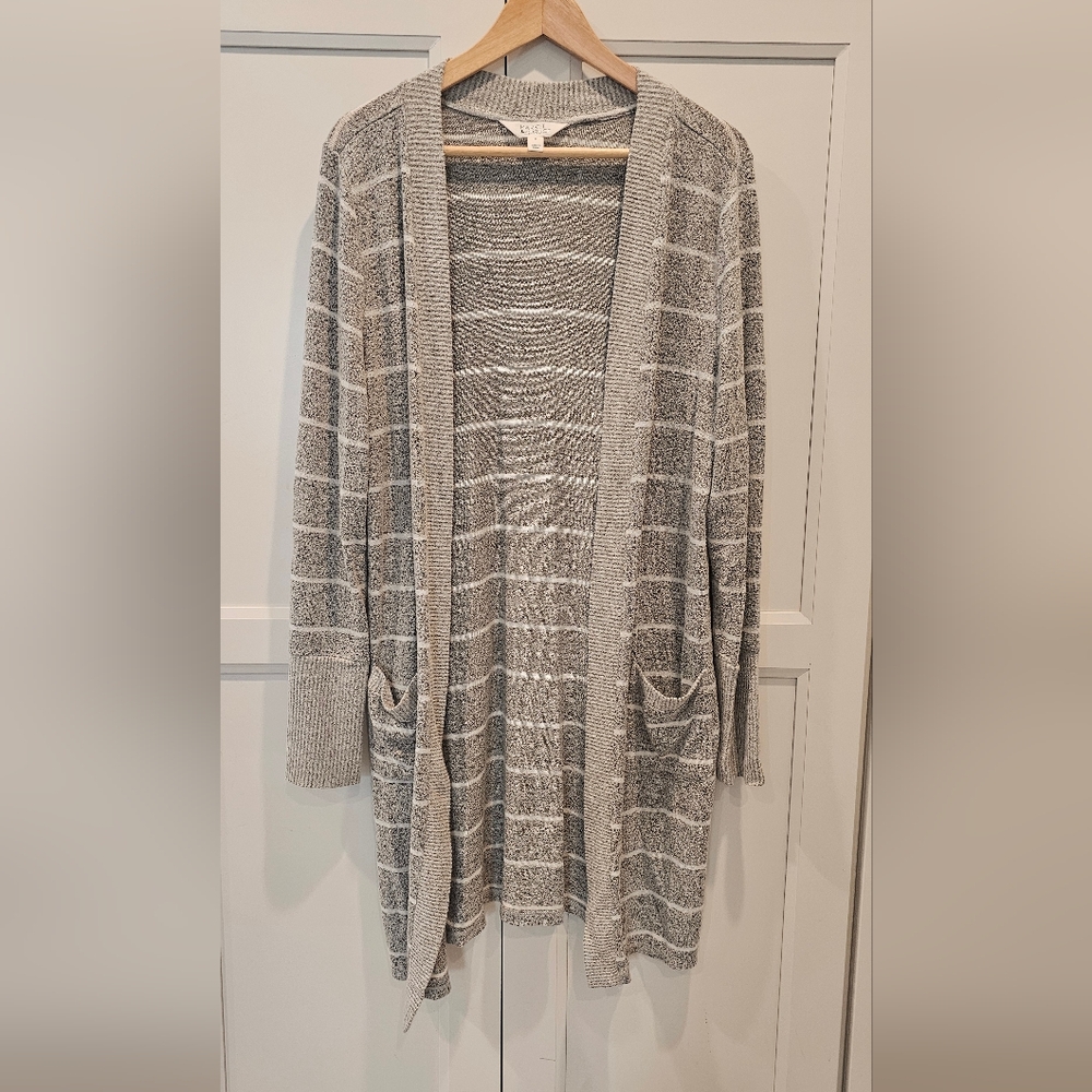 Gray Striped Women's Sweater